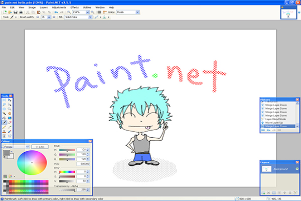 Paint.NET là một công cụ offiline chỉnh sửa tiện lợi hơn Photoshop